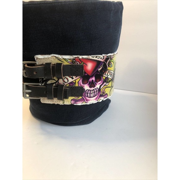 ED HARDY BELT WOMEN SIZE S LEATHER Style # EH3150 main image 6